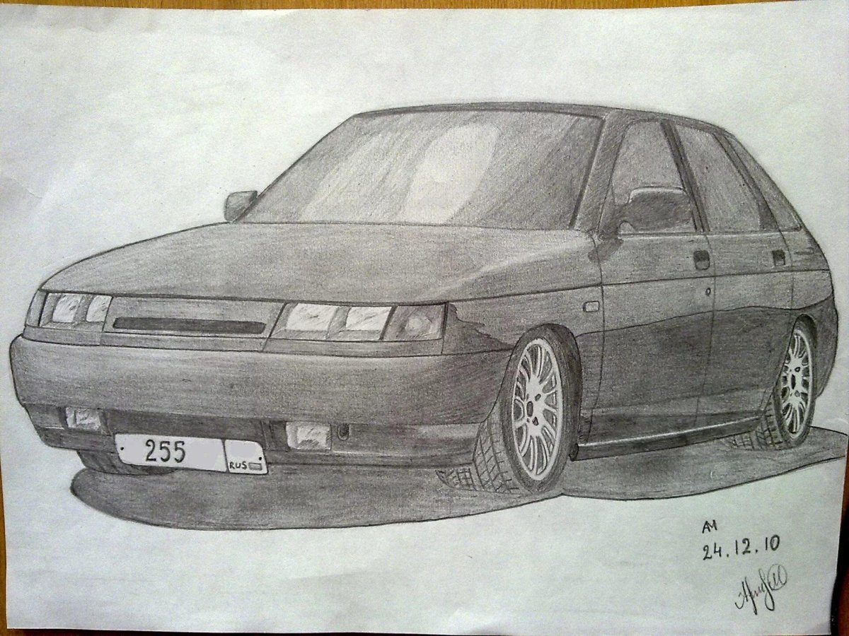 ВАЗ 2112 карандашом