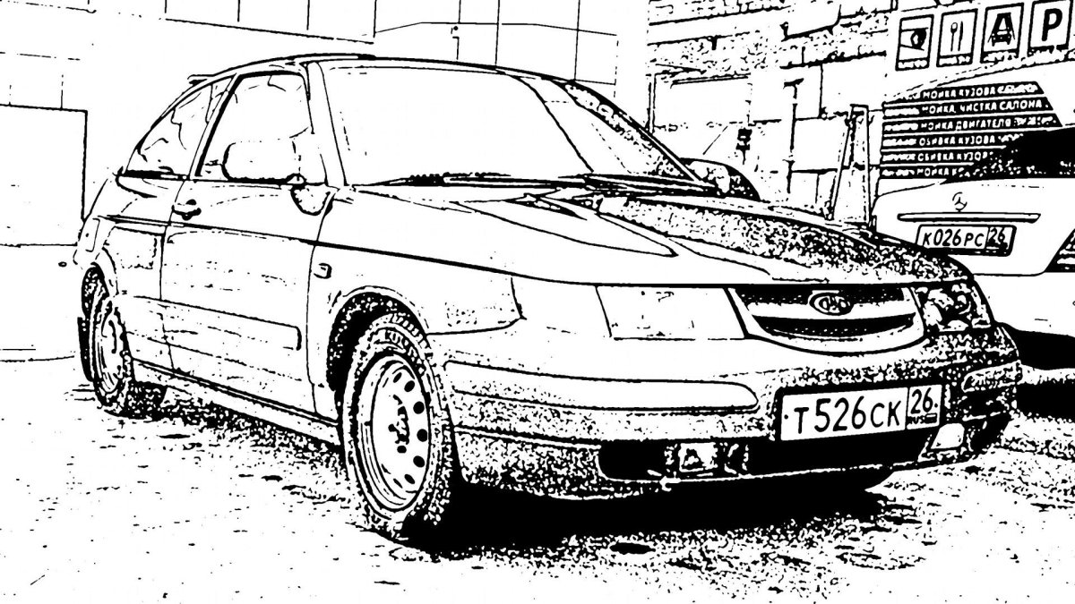 Лада Приора 2112 раскраска