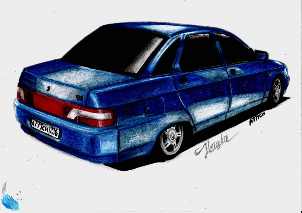 ВАЗ 2110 рисунок сбоку