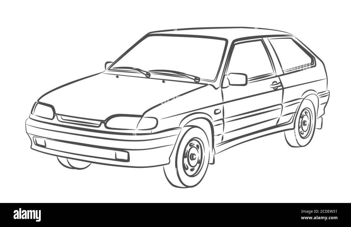 ВАЗ 2114 рисунок