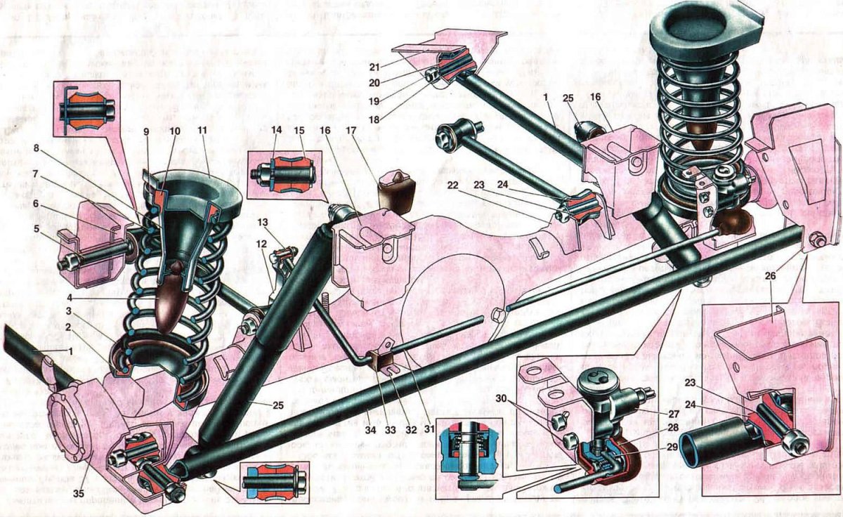 Ходовая ВАЗ 2107 задняя подвеска