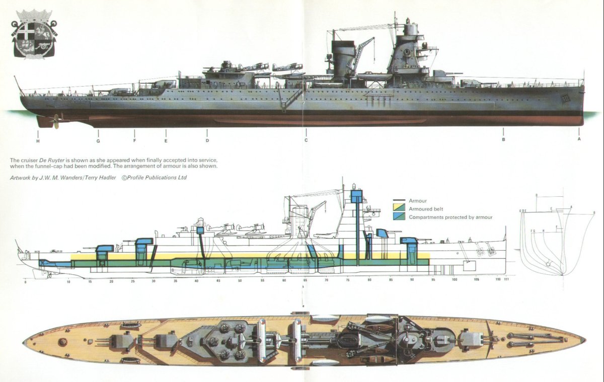 Чертежи крейсера де Рейтер