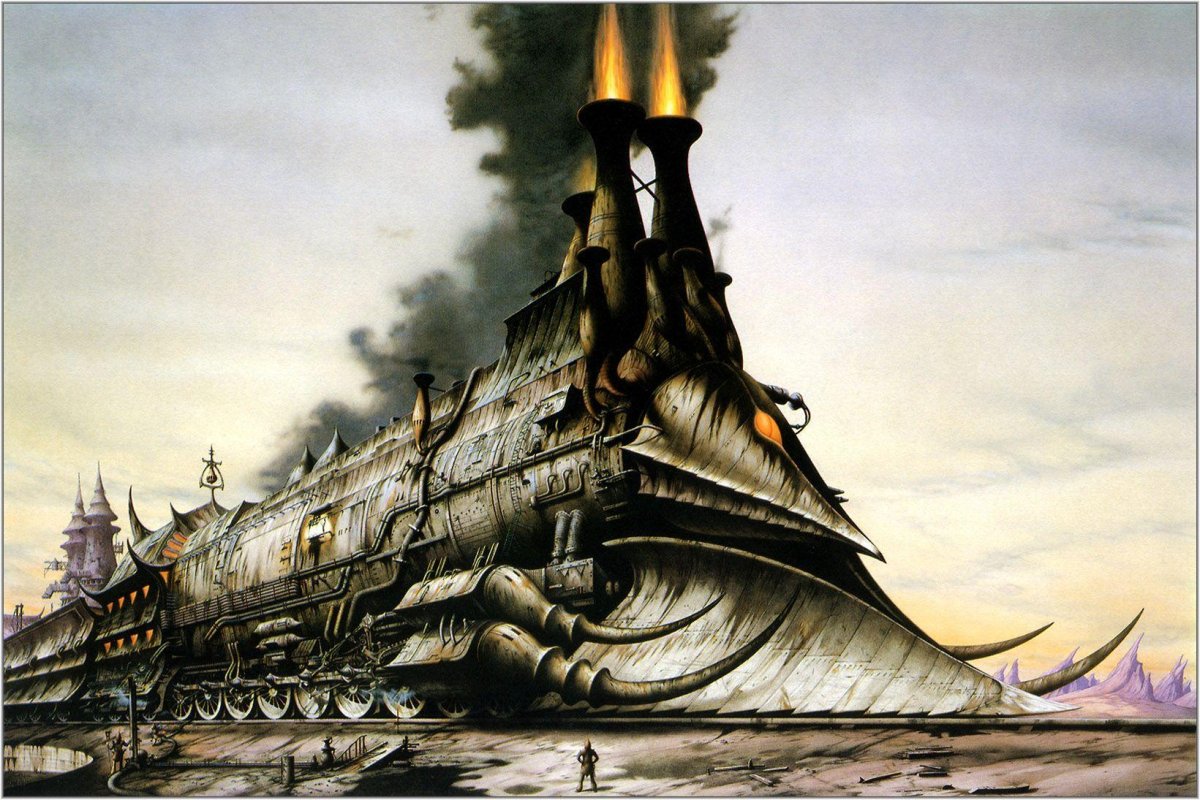 Дизельпанк стимпанк паровоз