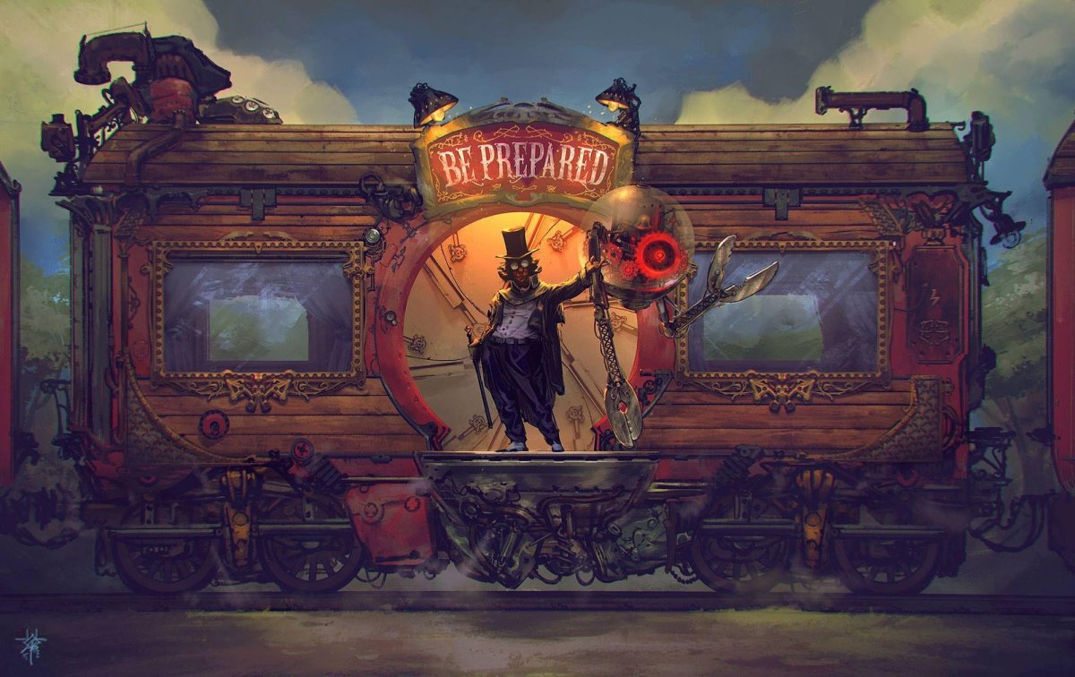 Художник David Tutwiler паровозы