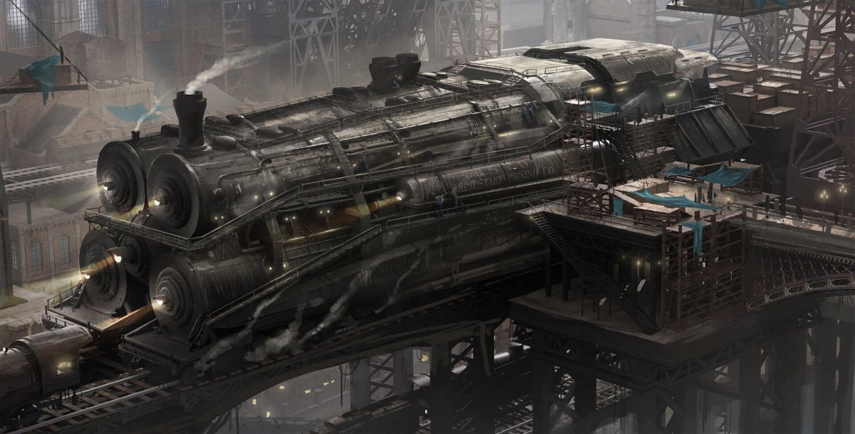 Бронепоезд стимпанк, дизельпанк