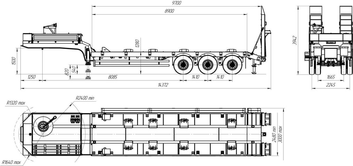Трал УЗСТ 9174 габариты