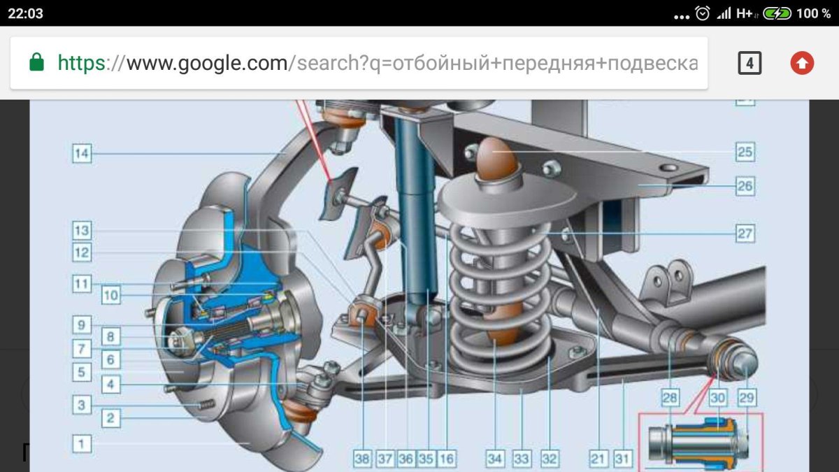 Передняя подвеска ВАЗ 2123 Шевроле Нива