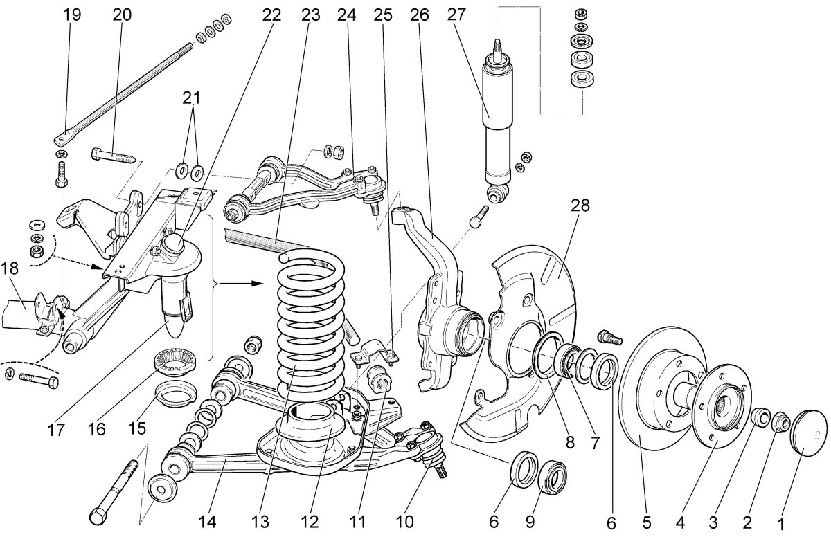 Передняя подвеска Нива Шевроле 2123