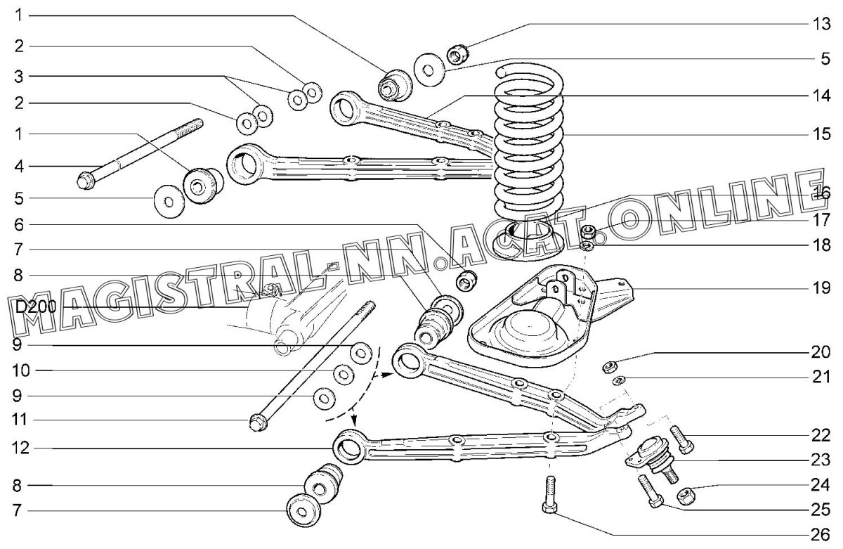 Нижний рычаг передней подвески Нива Шевроле