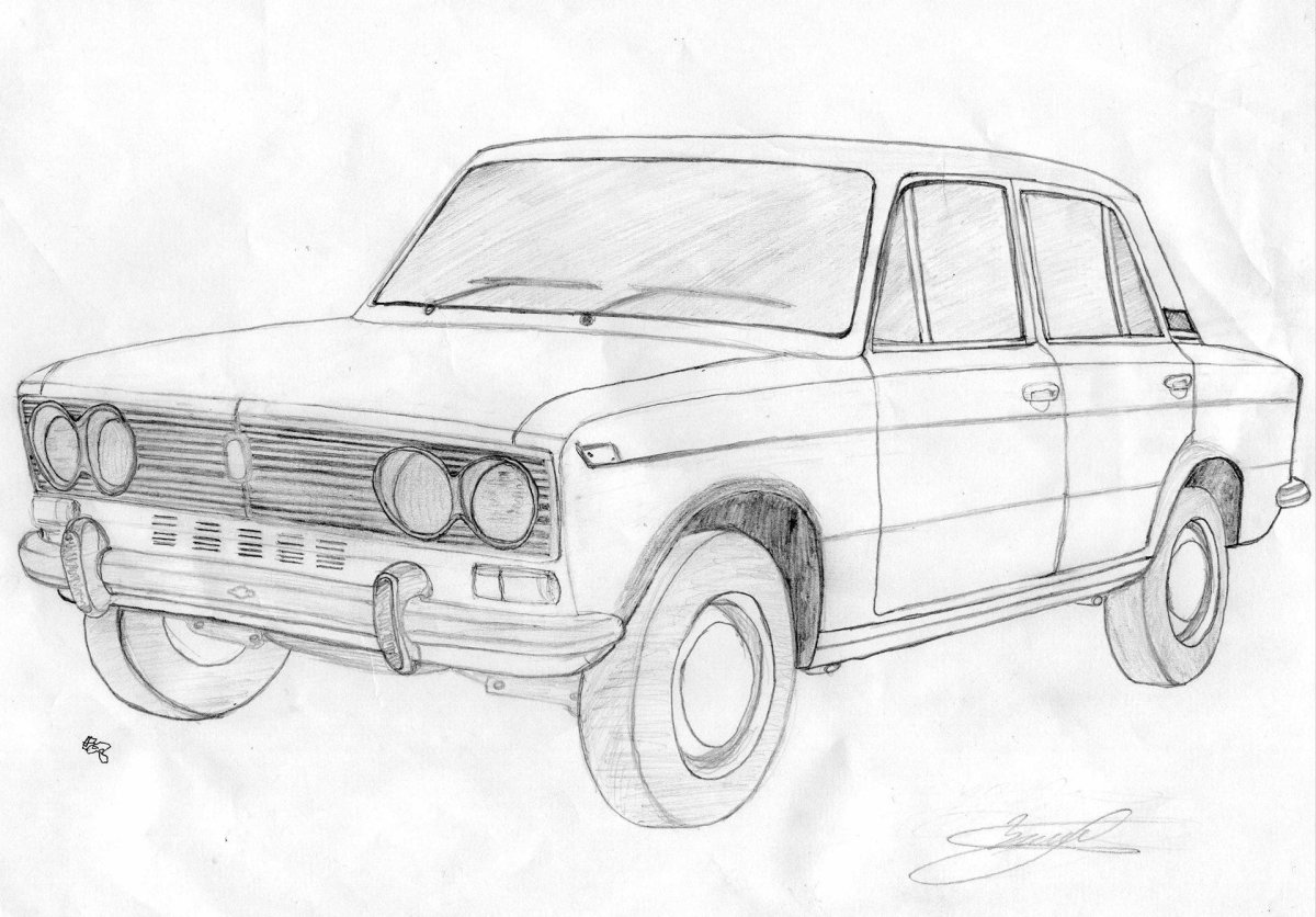 Лада ВАЗ 2103 раскраска