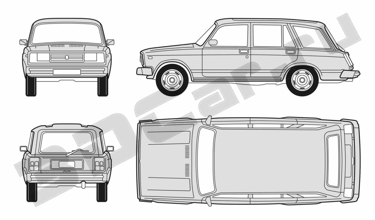 ВАЗ 2104 чертеж кузова
