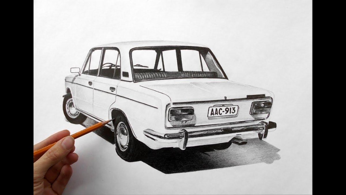 ВАЗ 2103 карандашом