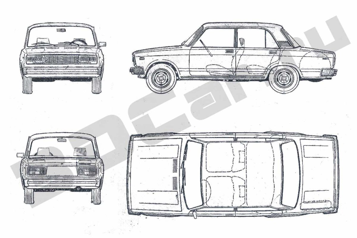 ВАЗ 2107 чертеж