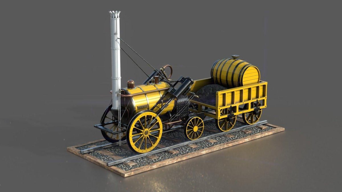 Паровоз "Rocket" Стефенсона (1829)