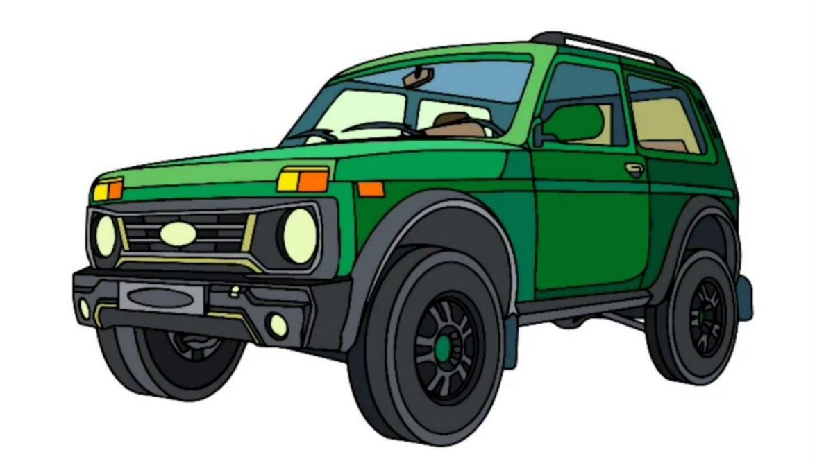 Нива Шевроле 4х4 рисунок