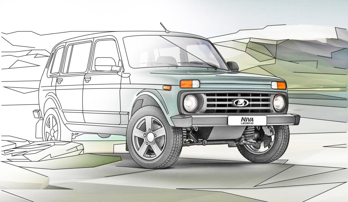 Нива 2121 нарисоватьлщегко