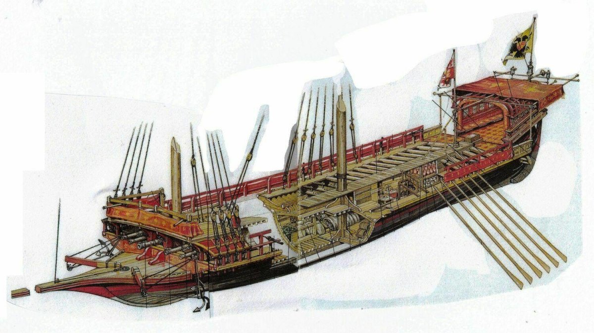 Галера корабль 17 века