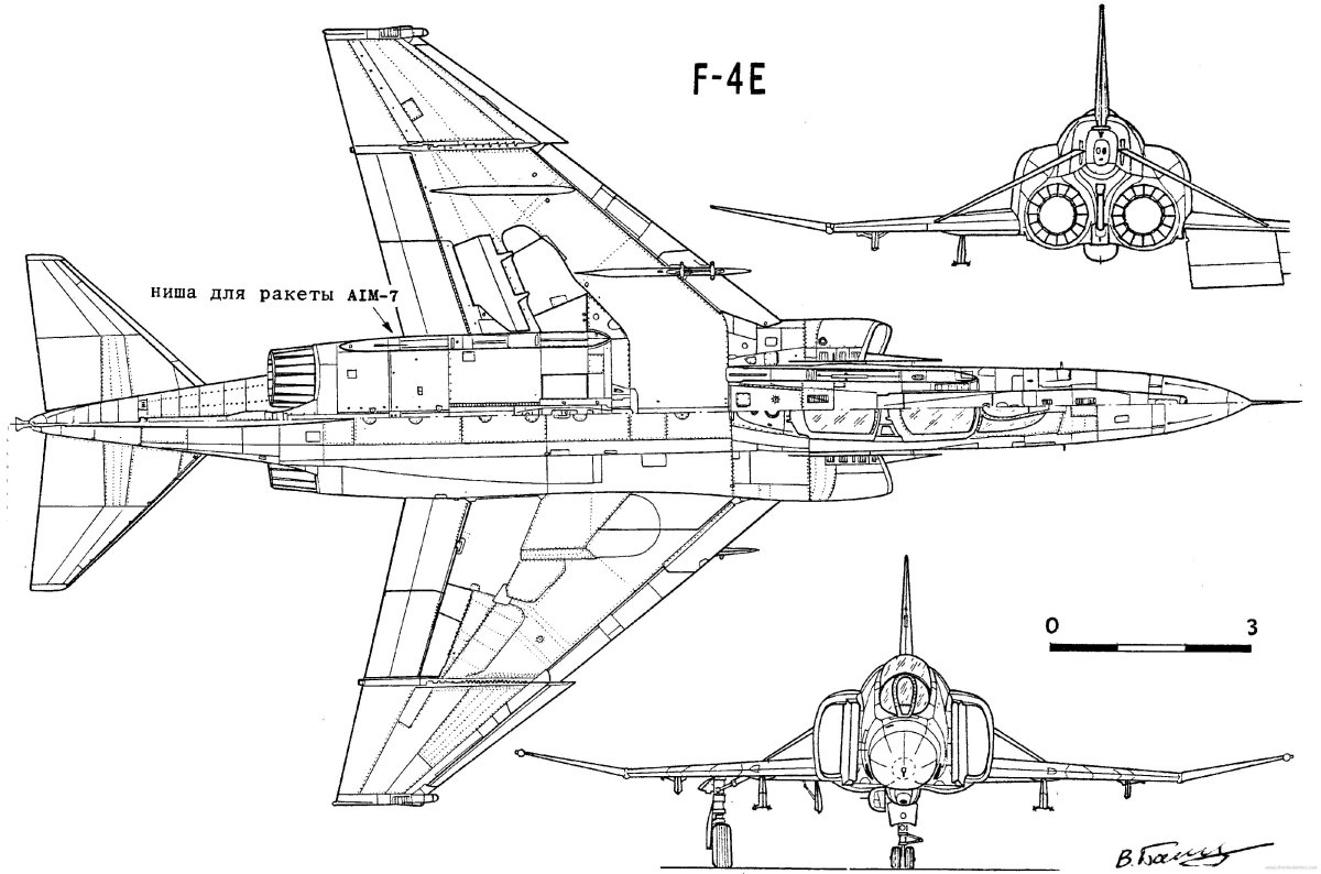 F4e Phantom чертежи