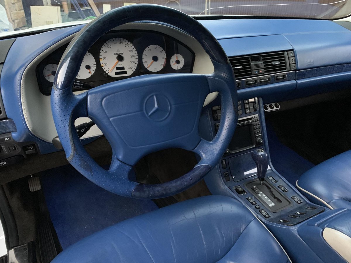 Синий салон Мерседес w140