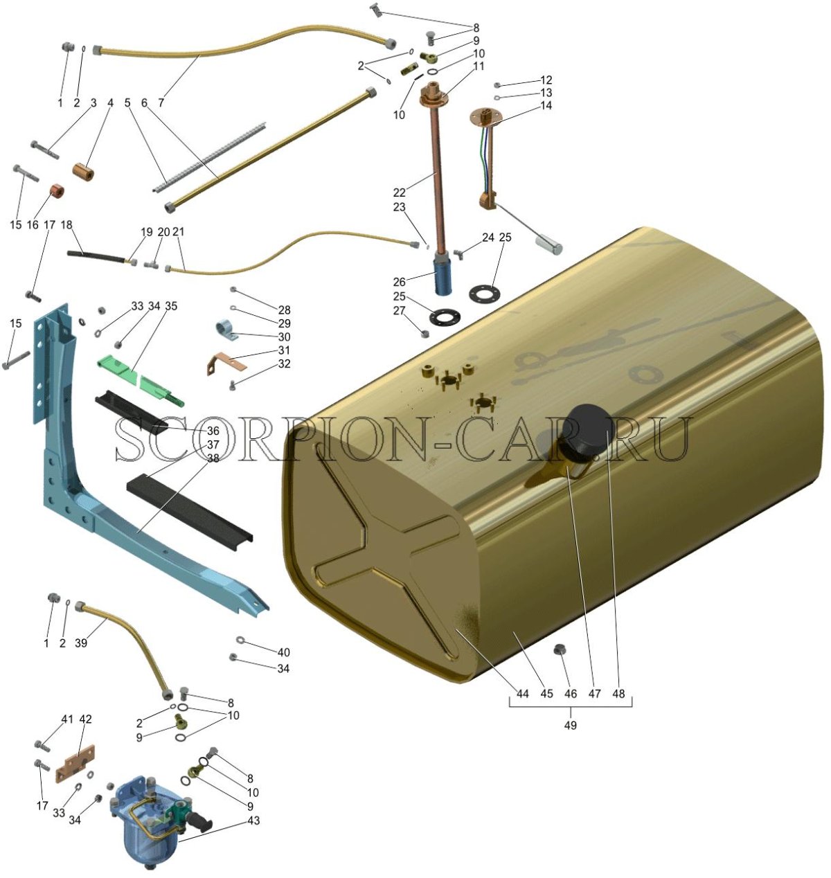 Бак топливный 6520