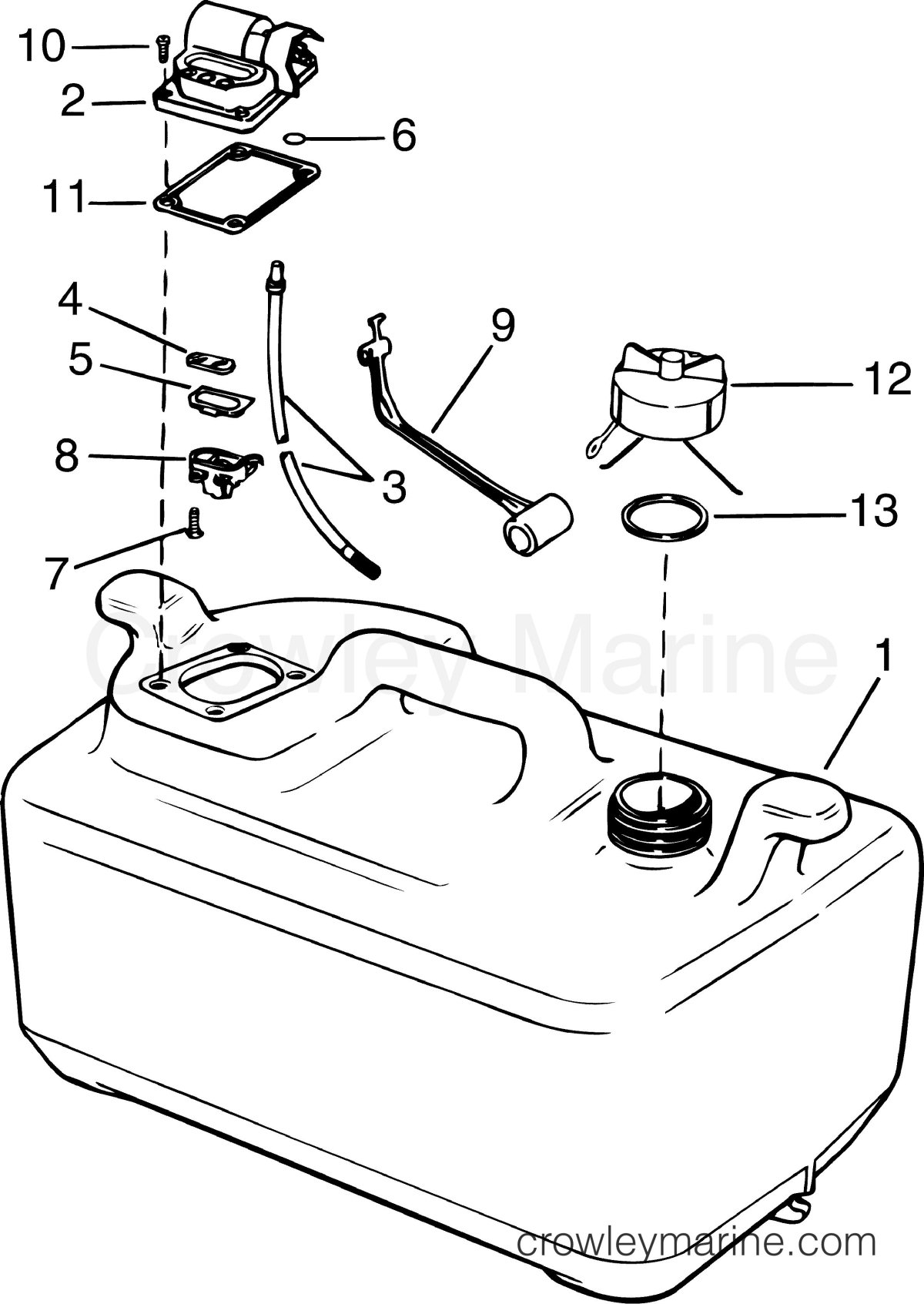 Топливная система лодочного мотора Ямаха 5