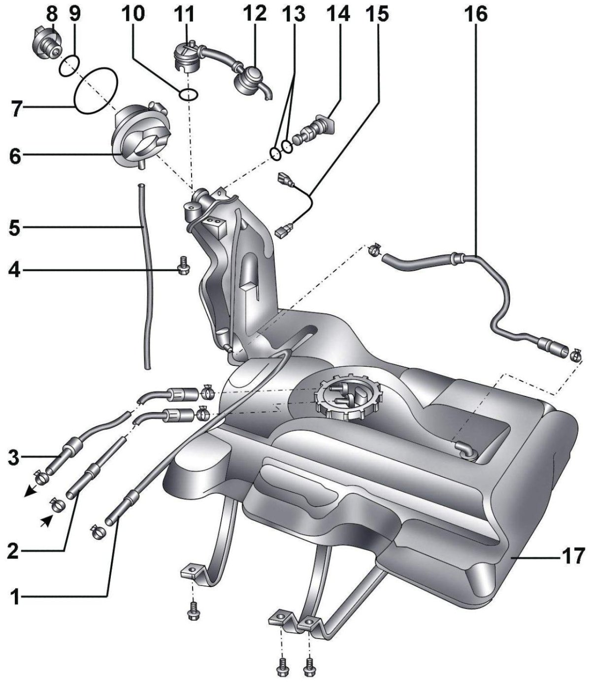 Топливный бак Ауди а6 с5 кватро бензин