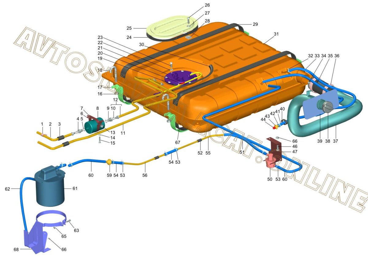 Топливная система на ГАЗ 31105 Крайслер Волга