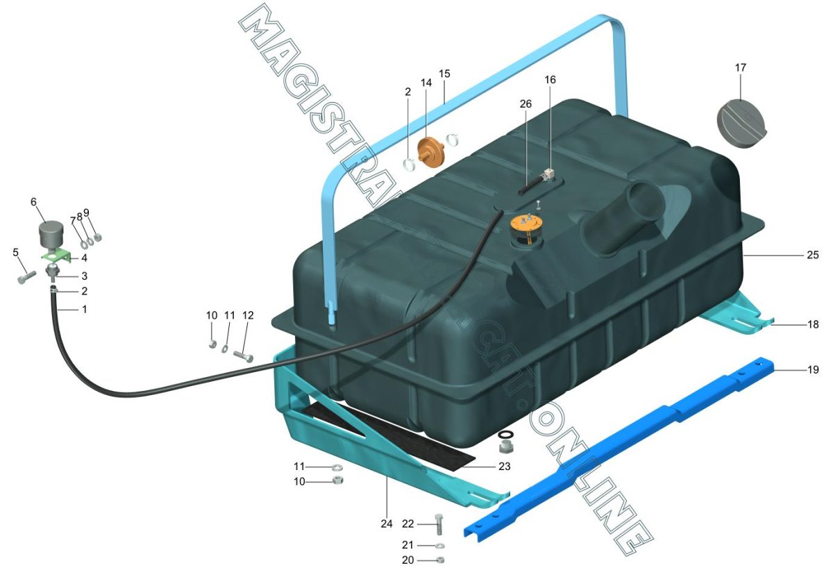 Бак топливный ГАЗ 3309 дизель