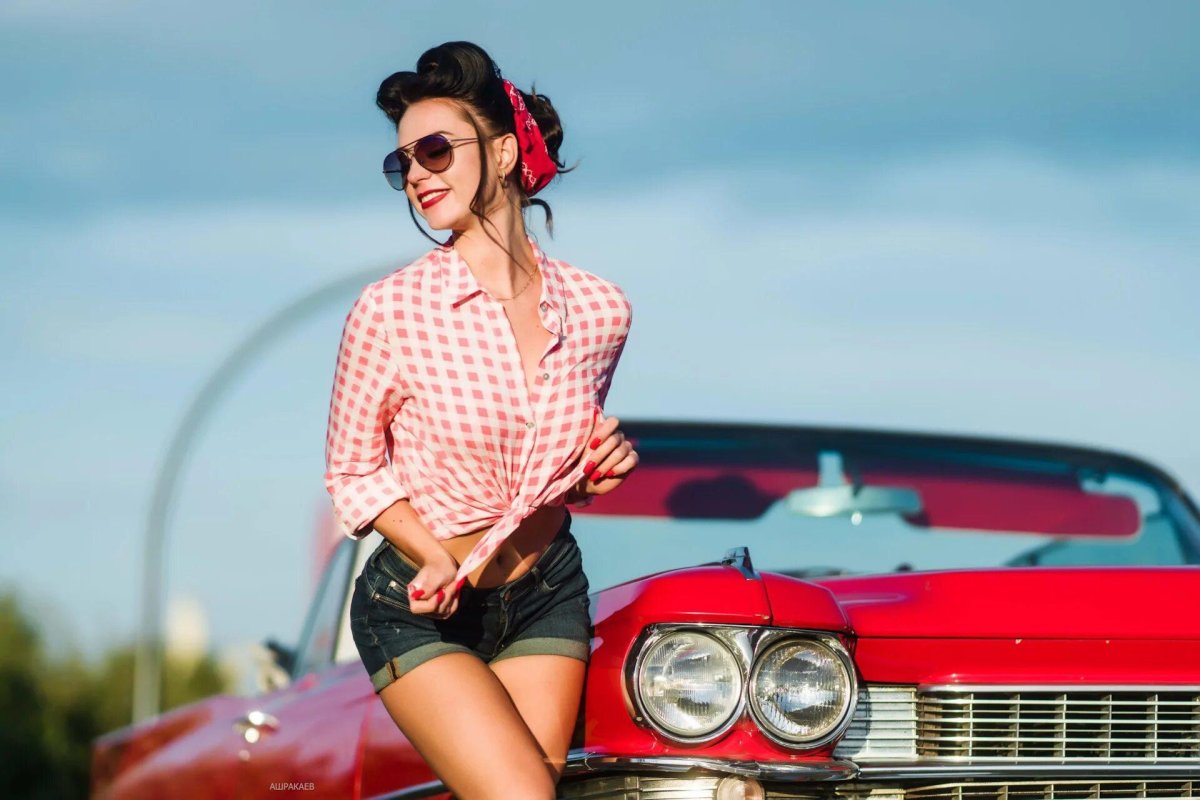 Фотосессия с ретро автомобилем