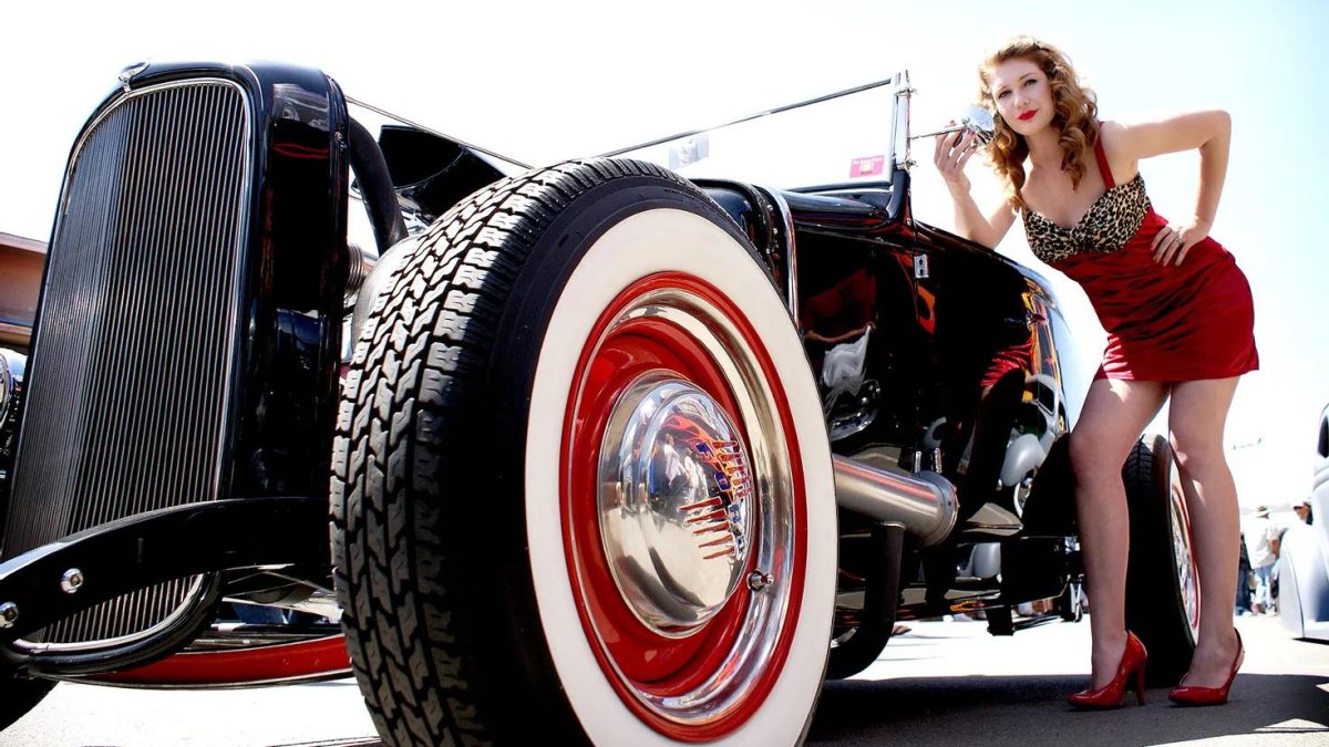 Девушки и ретро автомобили