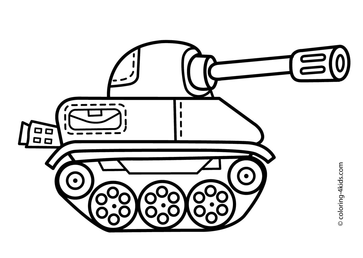 Танк т-34 раскраска для детей