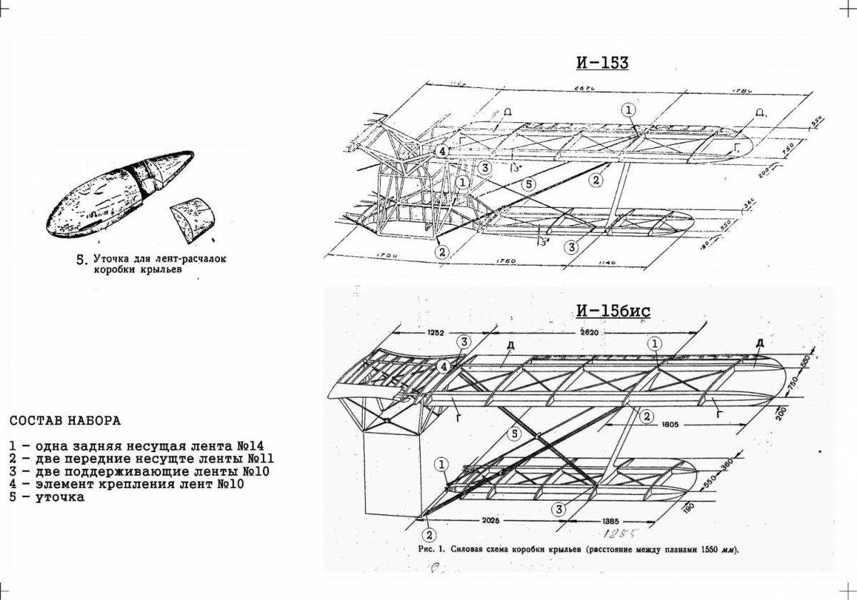Крыло АН-2 ленты расчалки