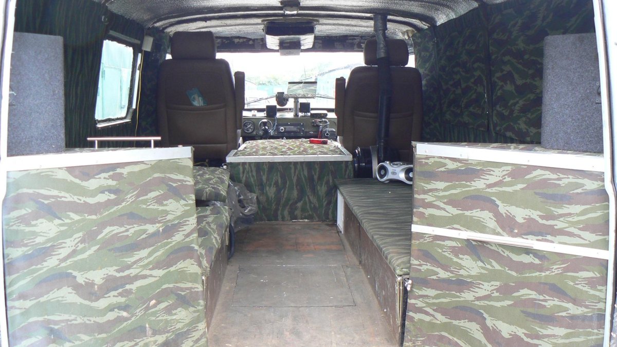 Салон УАЗ Буханка для рыбалки