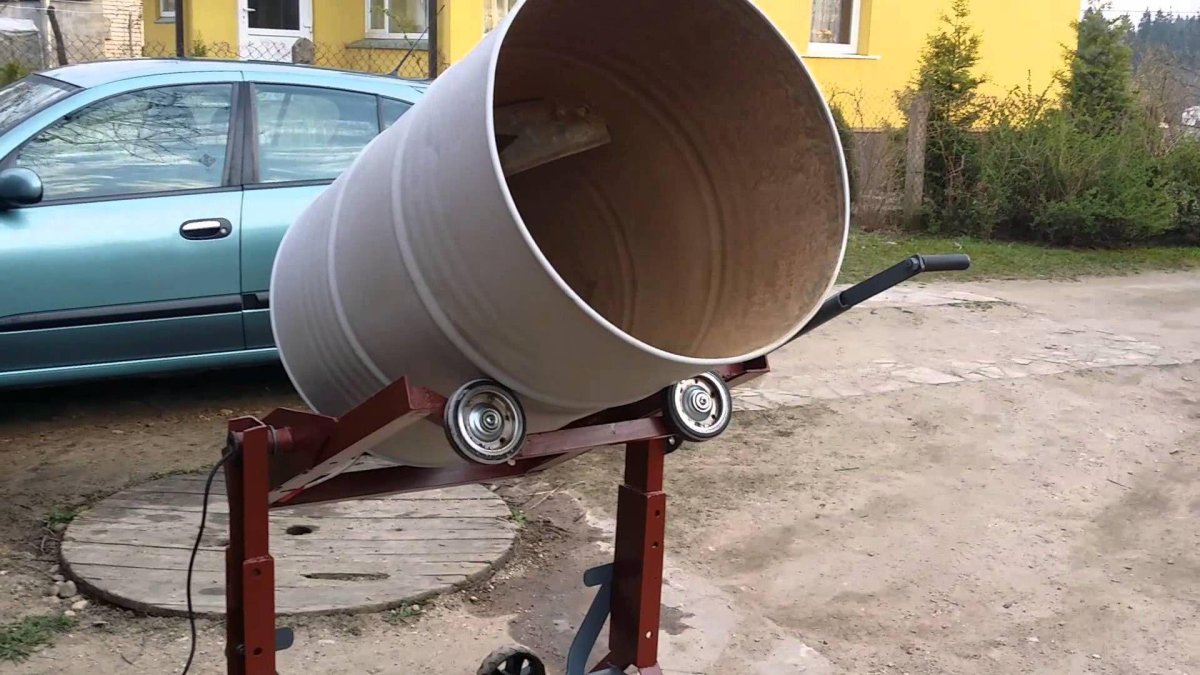 Самодельная бетономешалка 200л