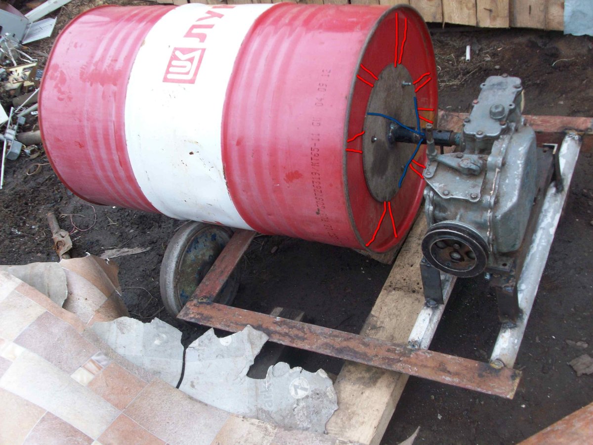 Самодельная бетономешалка