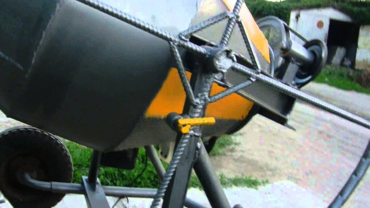 Бетономешалка с приводом от мотоблока