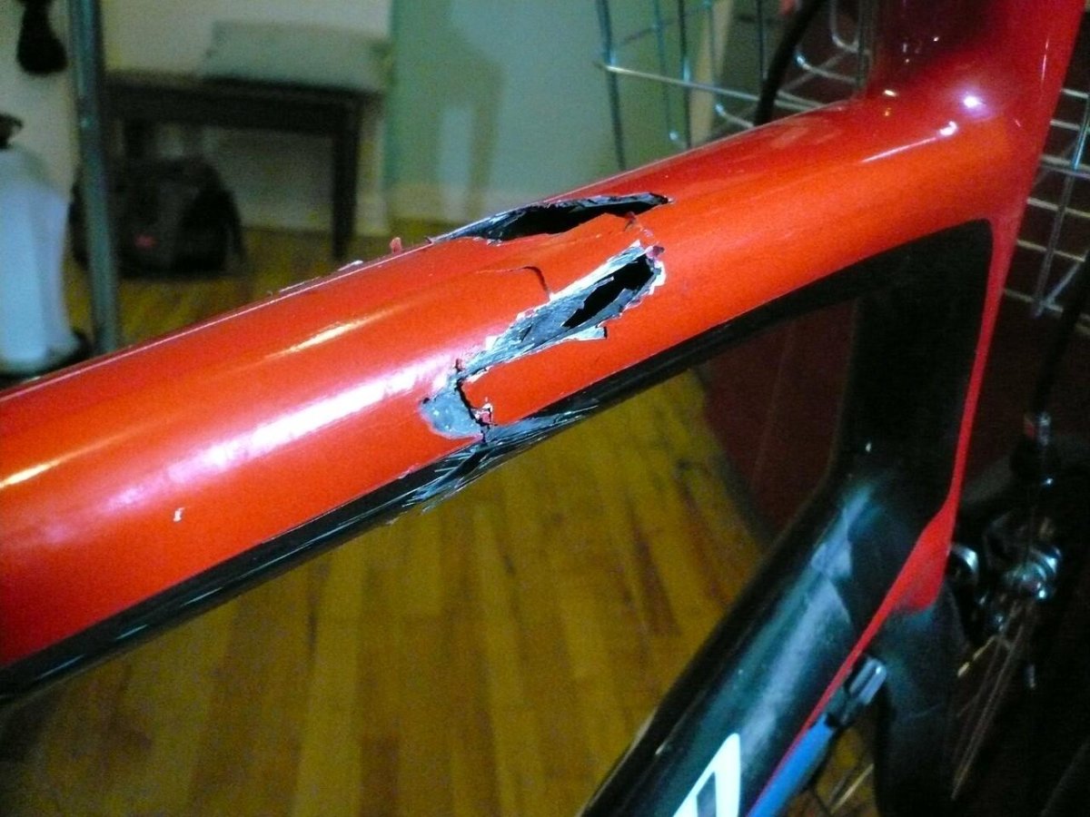 Трещина на раме велосипеда