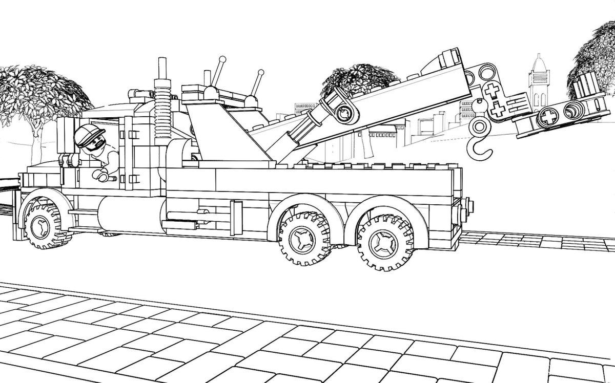 Лего Сити машины раскраска
