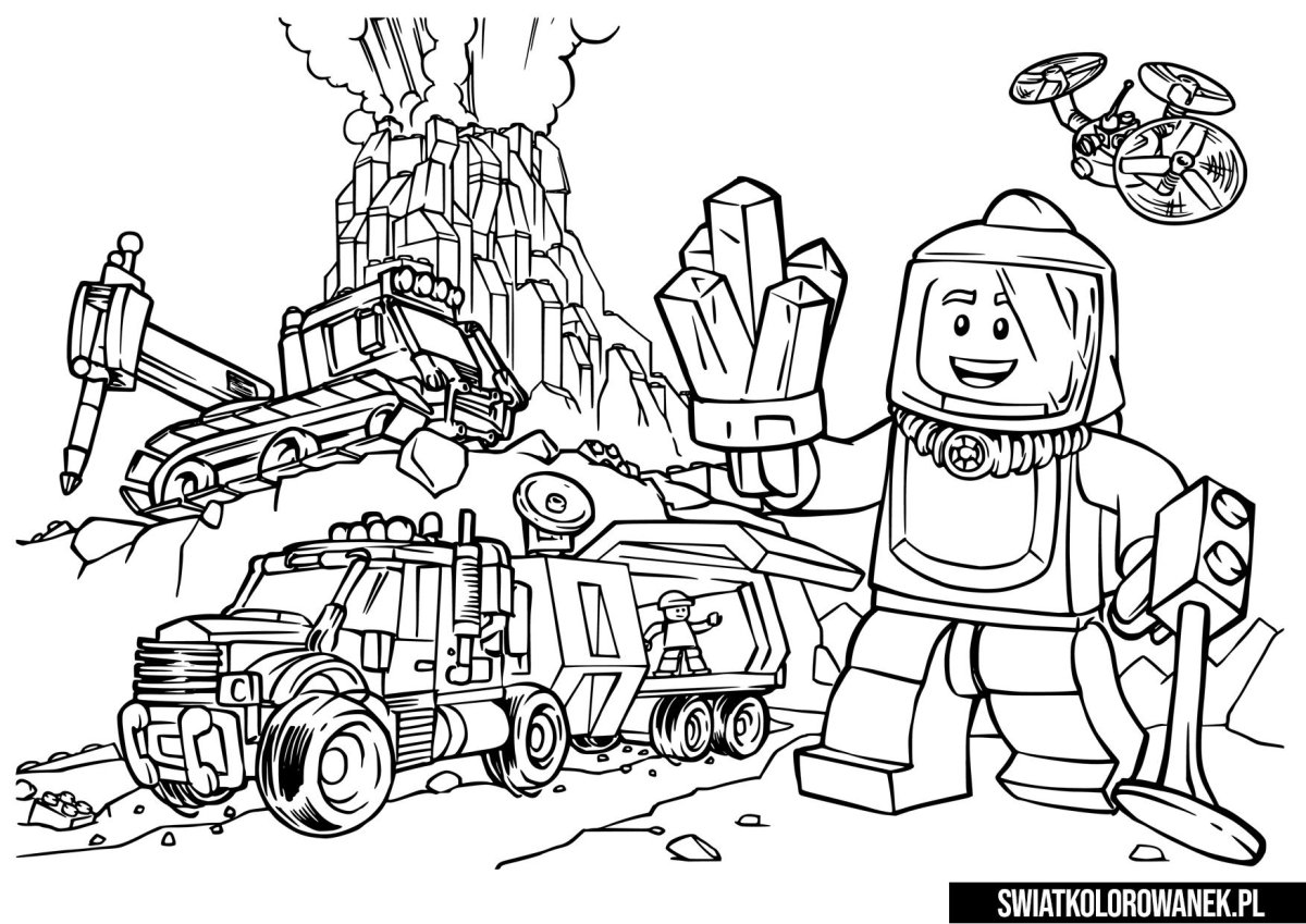 Разукрашки для мальчиков лего Сити