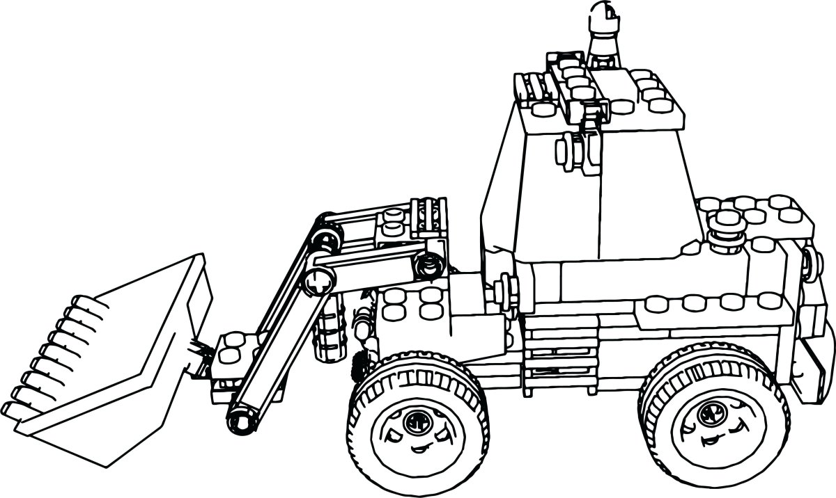 Лего техника раскраска