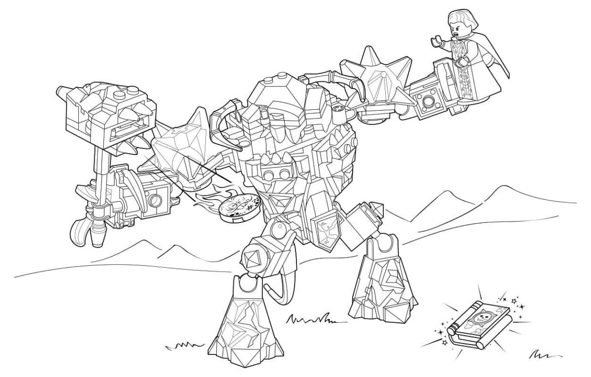 Раскраска лего Ниндзяго робот