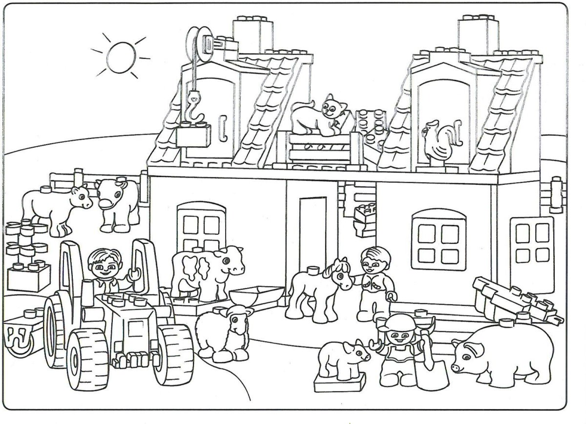 Разукрашки лего дупло