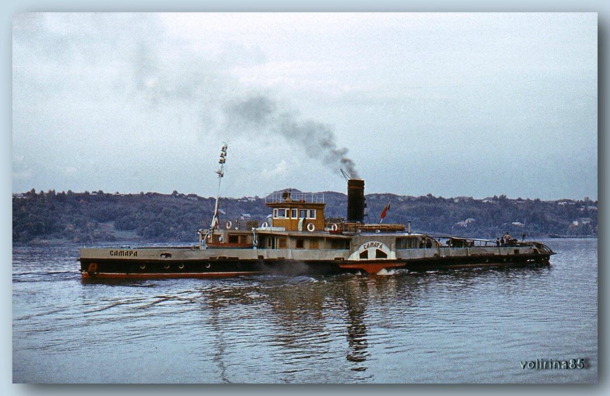 Первый буксирный пароход Волга