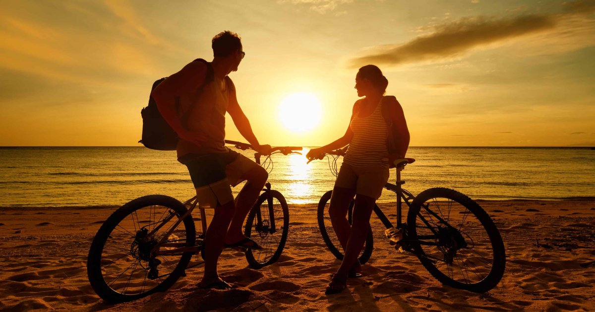 Влюбленные на велосипеде