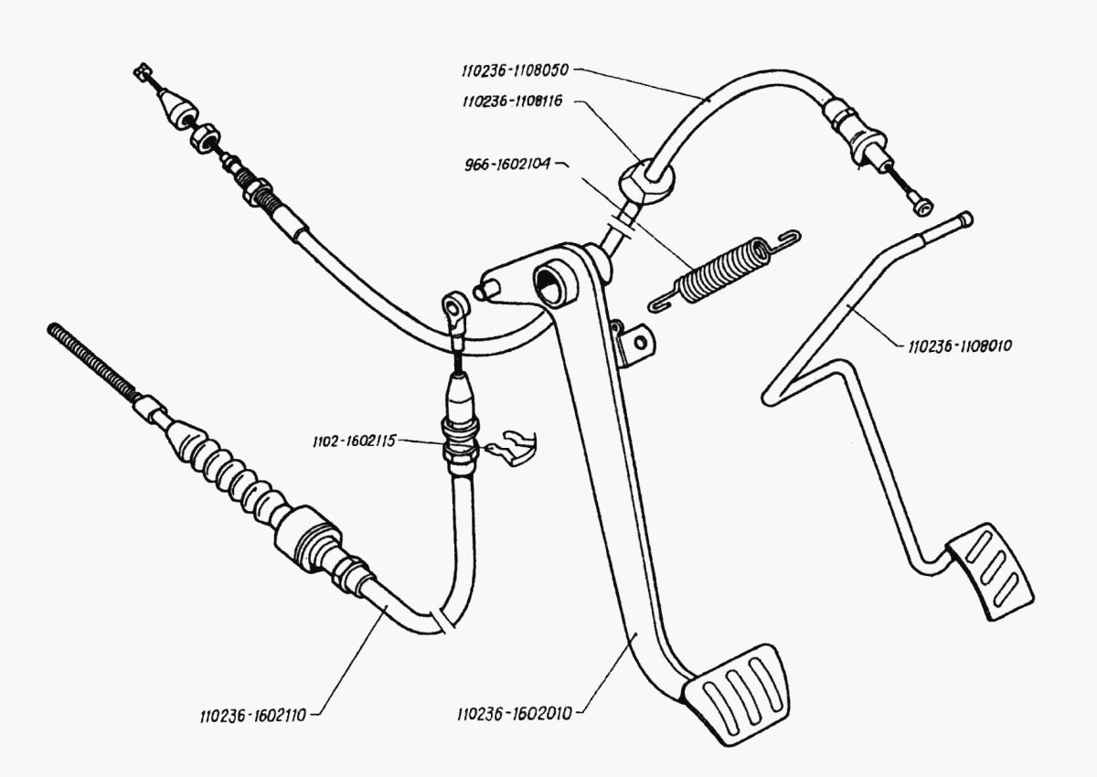 Трос сцепления Таврия 1102