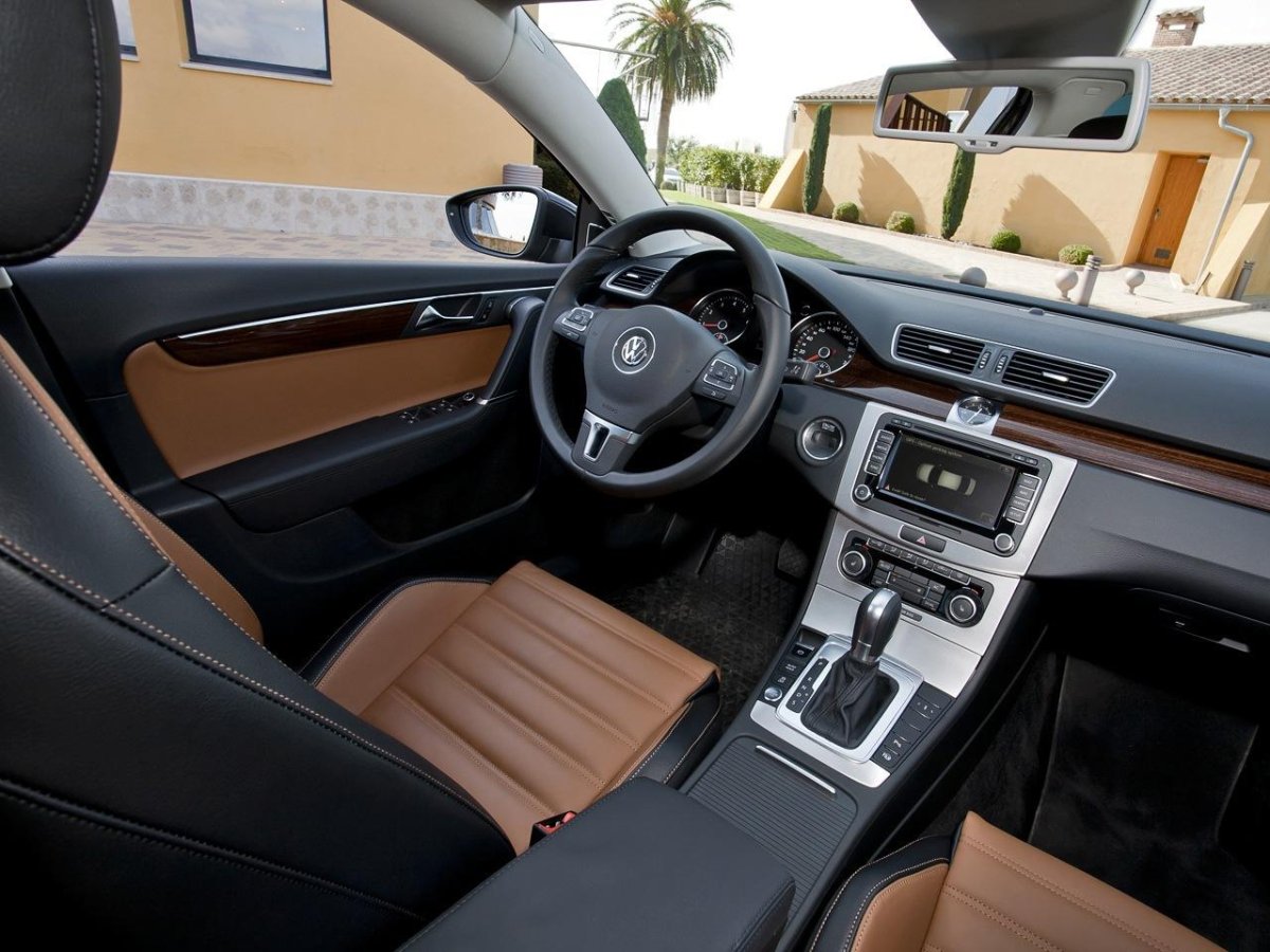 Коричневый салон Пассат б8