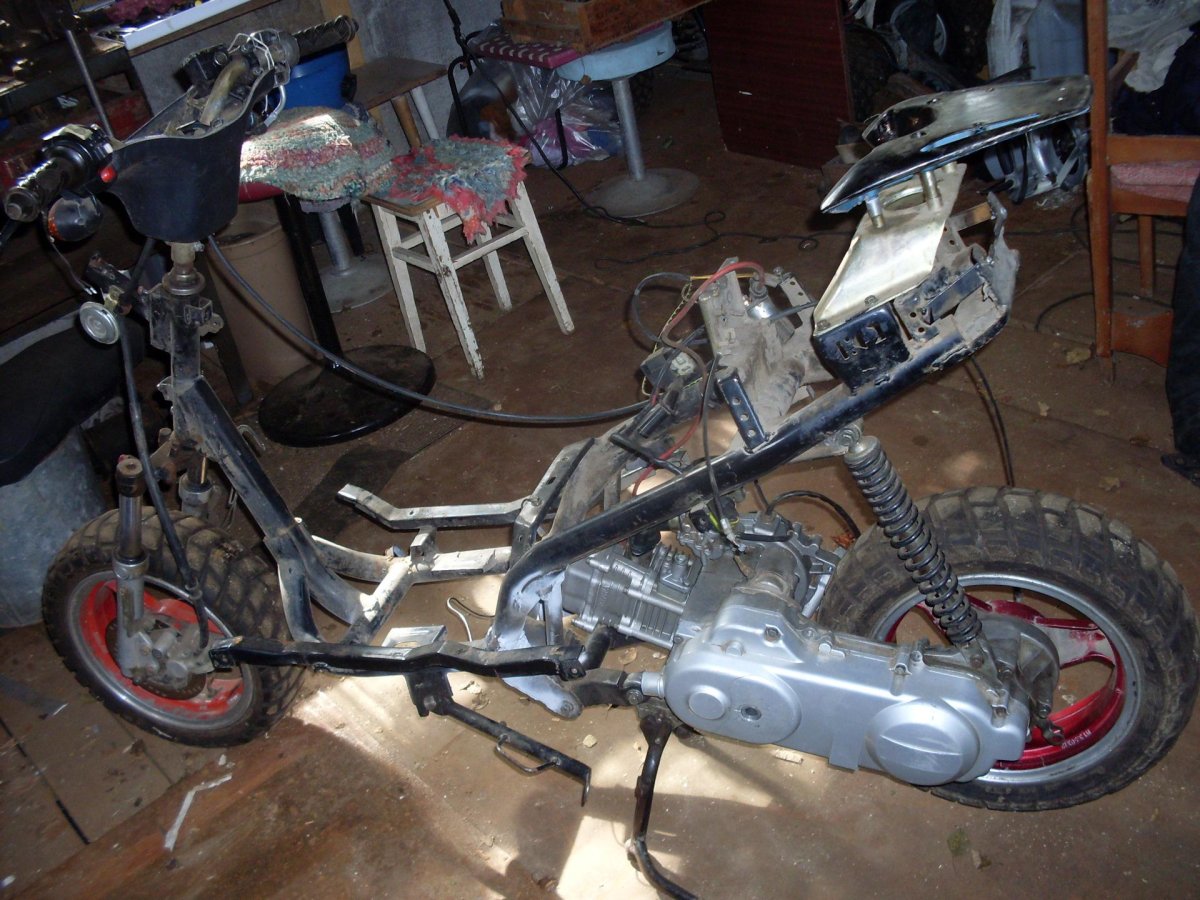 Усиление рамы мопеда Альфа 110 куб