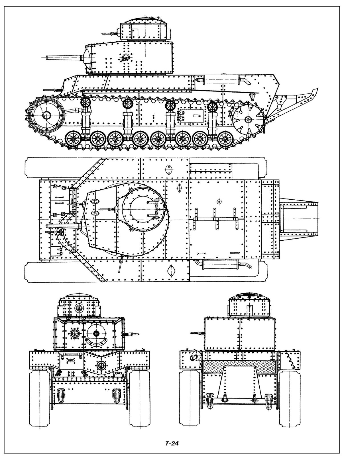 Танк т-28 чертежи