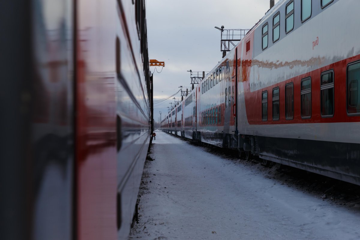 Двухэтажный поезд РЖД Италмас