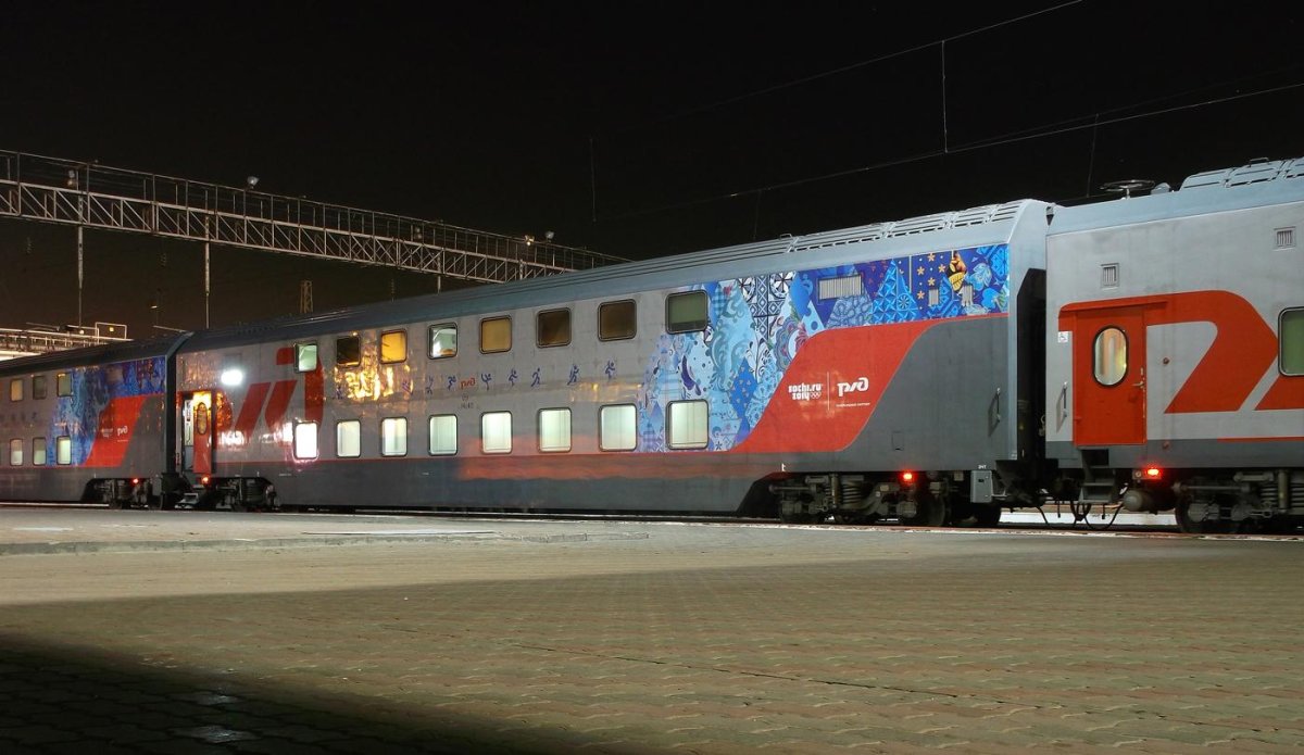 Двухэтажный поезд РЖД Италмас